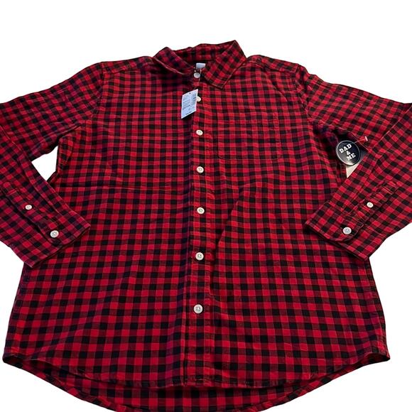 Children's Place Button Down Buffalo Plaid Casual Shirt Size Youth XXL (16) NWT - Picture 1 of 2